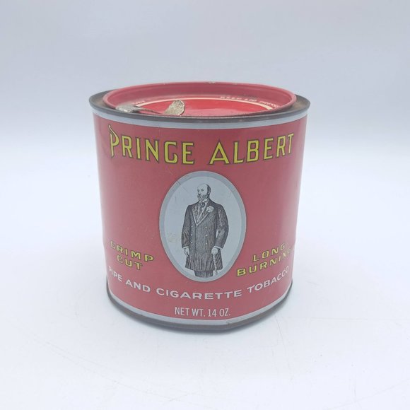 Vintage Metal Prince Albert Crimp Cut Tobacco 14 Ounce Can - Picture 4 of 11